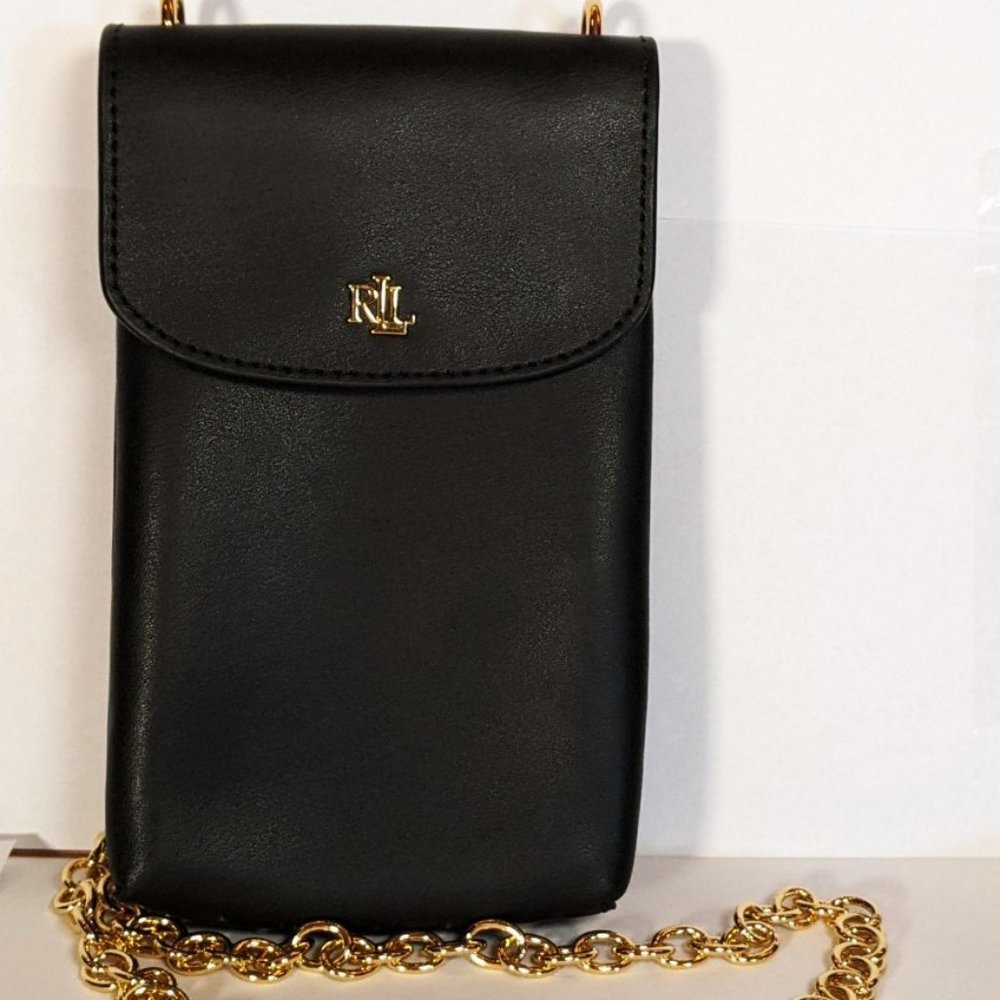 Ralph Lauren Taille Unique Black Small Bag Leather - 1' Wide, 7' Tall